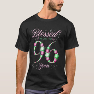 T-shirt Béni Par Dieu Pour 96 Ans 96e Anniversaire B-Da