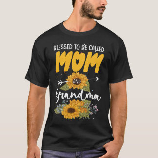 T-shirt Bénie d'être appelée maman et grand-mère Tournesol