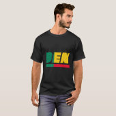 T-shirt Bénin Ben Beninese Avec Drapeau (Devant entier)