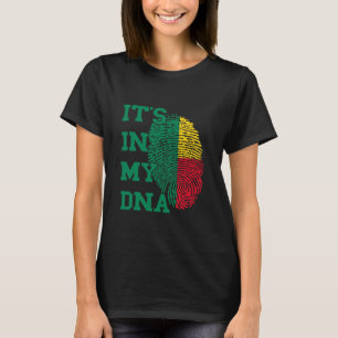 T-shirt Bénin C'est Dans Mon ADN Empreinte Digitale Drapea
