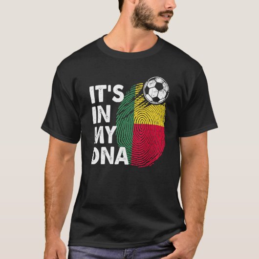 T-shirt Bénin Dans Mon Drapeau Adn Beninois Bénin (Devant)