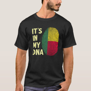 T-shirt Bénin Dans Mon Drapeau Adn Beninois Bénin