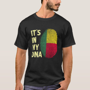 T-shirt Bénin Dans Mon Drapeau Adn Beninois Bénin