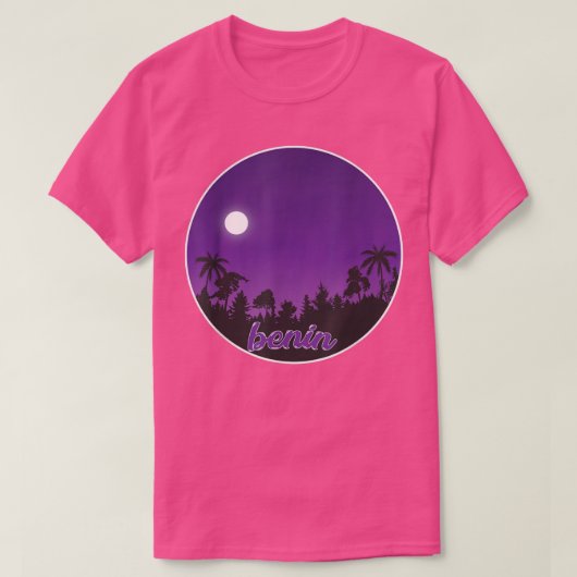 T-shirt benin De nuit avec Palms (Design devant)