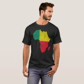 T-shirt Bénin Drapeau Afrique Continent Silhouette Cadeau  (Devant entier)