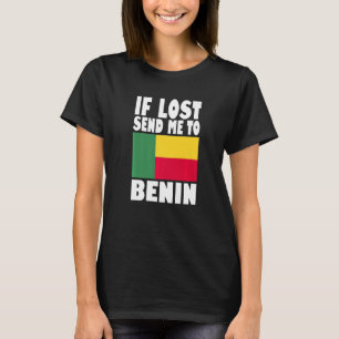 T-shirt Bénin Drapeau design Si perdu envoyez-moi au Bénin