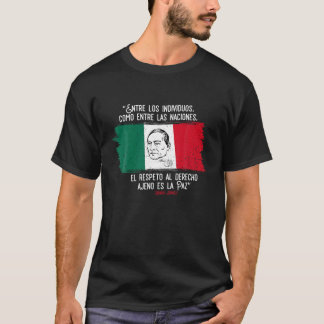 T-shirt Benito Juarez Drapeau Mexicain Pride Hommes Femmes