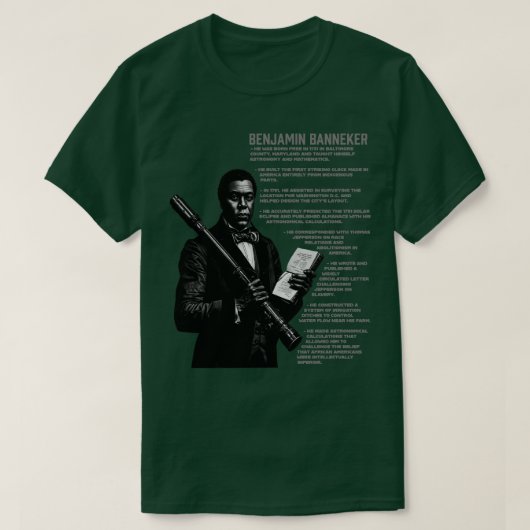 T-shirt Benjamin Banneker Faits (Design devant)