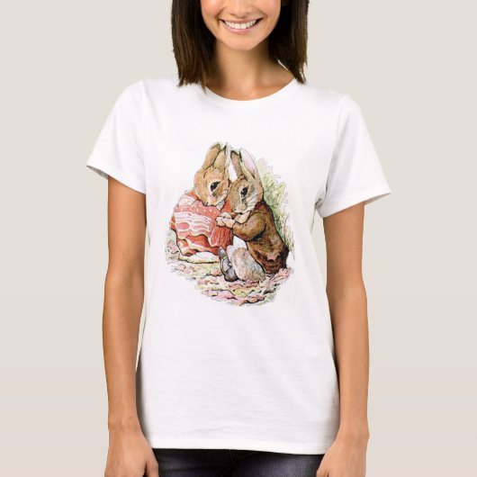 T-shirt Benjamin Bunny et Peter Rabbit planifient leur rai (Devant)
