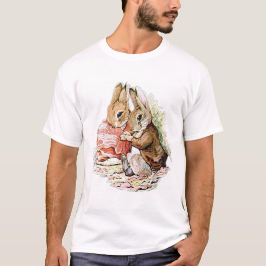 T-shirt Benjamin Bunny et Peter Rabbit planifient leur rai (Devant)