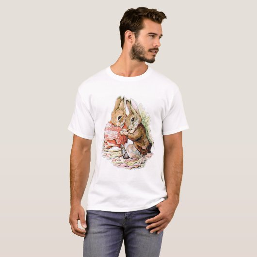 T-shirt Benjamin Bunny et Peter Rabbit planifient leur rai (Devant entier)