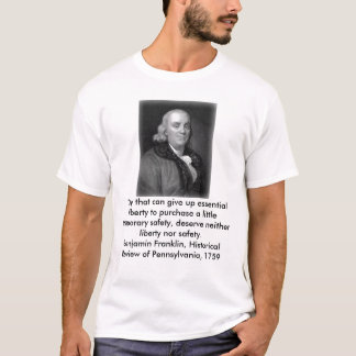 T-shirt Benjamin Franklin sur la liberté