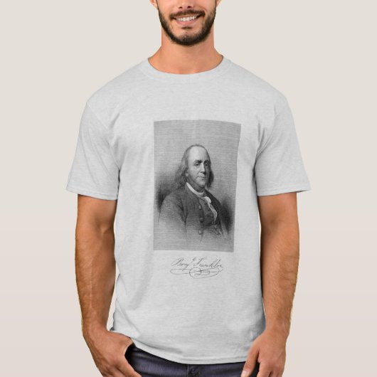 T-shirt Benjamin Franklin sur la liberté (Devant)