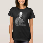 T-shirt Benjamin Franklin Zitat - penseur libre allemand (Devant)