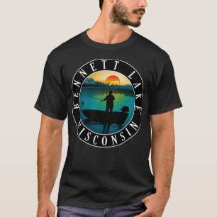 T-shirt Bennett Lake Wisconsin Pêche