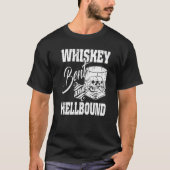 T-shirt Bent à Whiskey et crânes blancs Hellbound Vins Gla (Devant)