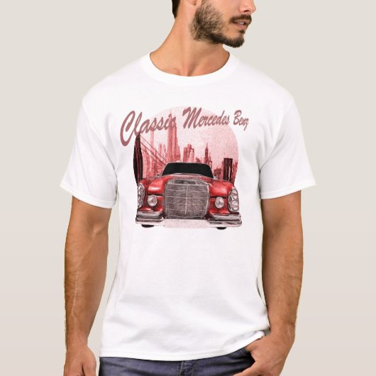 T-shirt Benz classique de Mercedes de voiture (Devant)