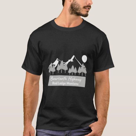 T-shirt Beooth Highway Red Lodge Montana (Devant)