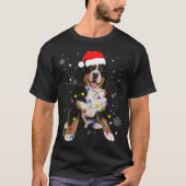 T-shirt Berese Mountain Dog Lights Christmas Matching Fam (Devant)