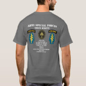 T-shirt Bérets verts - forces spéciales (Dos)