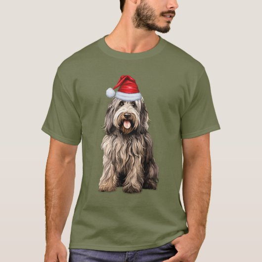 T-shirt Bergamasco Amoureux des chiens Funny Noël (Devant)