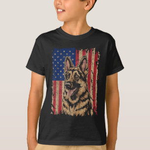 T-shirt Berger Allemand 4 juillet Patriotique Etats-Unis I