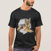 T-shirt berger allemand, alsacien (Devant)