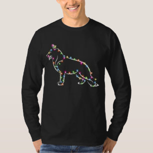 T-shirt Berger Allemand Avec Lumière De Noël 2022 Noël