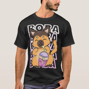 T-shirt Berger Allemand Boire Boba Milk Bubble Thé