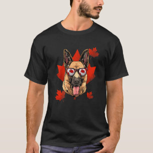 T-shirt Berger allemand canadien Feuille d'érable Patrioti