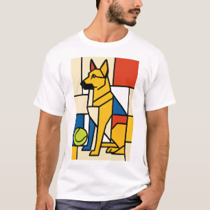 T-shirt berger allemand dans le style Art moderne