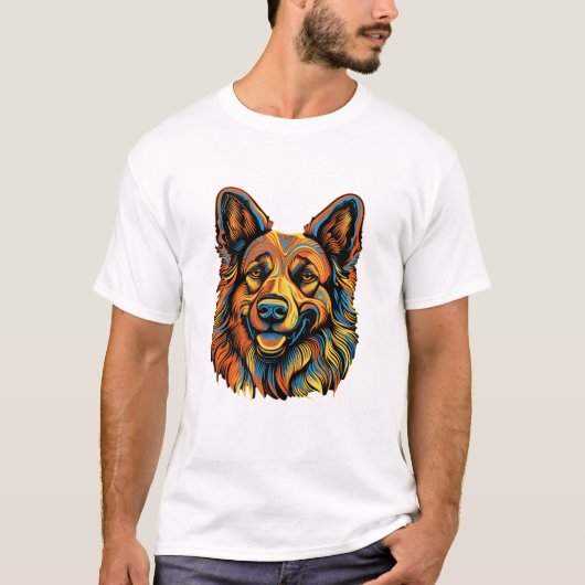 T-shirt Berger allemand drôle chien (Devant)