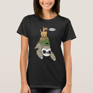 T-shirt Berger allemand équitation Sloth Tortoise Chien