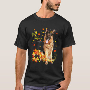T-shirt Berger Allemand Feuille Automne Bonjour l'automne