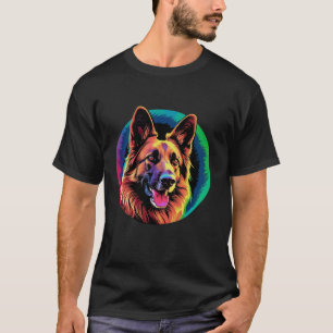 T-shirt Berger allemand Funny Chien Pop Art Animal de comp