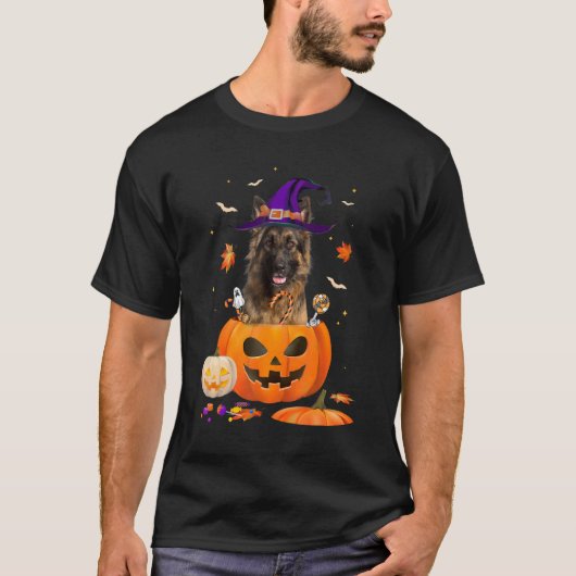 T-shirt Berger allemand Halloween Costume Halloween Chien (Devant)