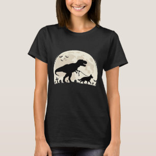 T-shirt Berger Allemand Halloween Dinosaure Silhouette Lun