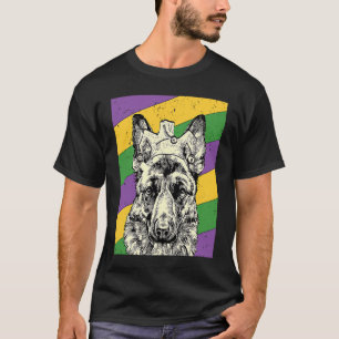 T-shirt Berger Allemand Jester Mardi Gras Maman ou Papa d