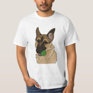 T-shirt berger allemand jouer le temps avec balle