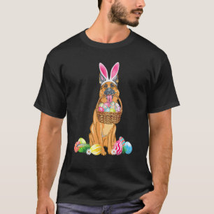 T-shirt Berger Allemand Jour de Pâques Lapin Œufs Costume