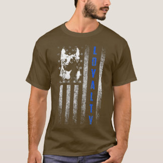 T-shirt Berger allemand K9 Police Chien Ligne Bleue Fidéli