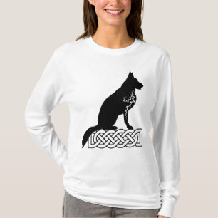 T-shirt Berger Allemand Loki Nœud de Marin Noir 