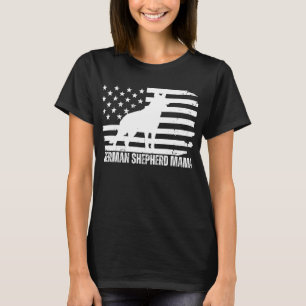 T-shirt Berger allemand Mama USA Drapeau, Patriotique Chie