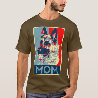 T-shirt berger allemand Maman Retro Style K Femmes Police 