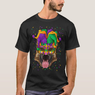 T-shirt Berger Allemand Mardi Gras Chien Visage Carnaval J