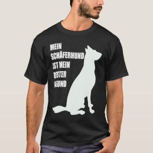 T-shirt Berger Allemand Meilleur Ami de l'Homme Chien Blan