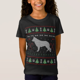 T-Shirt Berger Allemand Noël Douille moche Drôle Chien L
