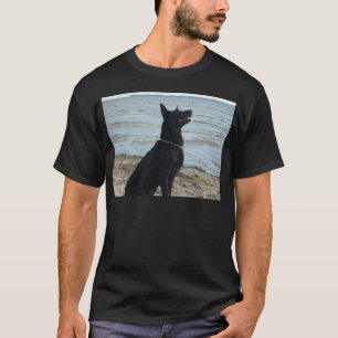 T-shirt Berger allemand noir de laque