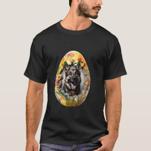 T-shirt Berger Allemand Œuf de Pâques déchiré Chien drôle