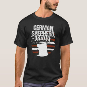 T-shirt Berger allemand papa Drapeau américain chien patri